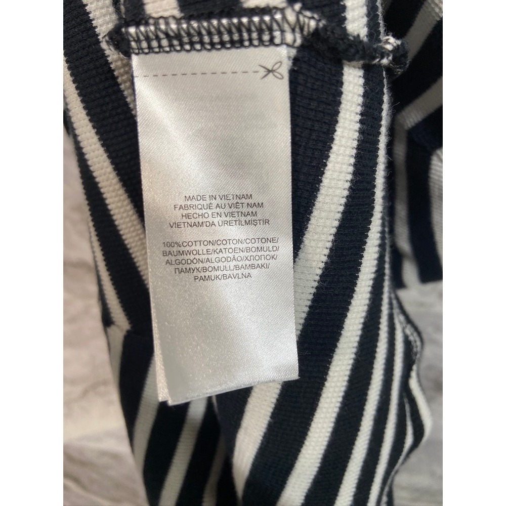 Lauren Ralph Lauren Striped Midi A-Line Dress Ribbed Crew Neck Short Sleeve XXS - Picture 8 of 11